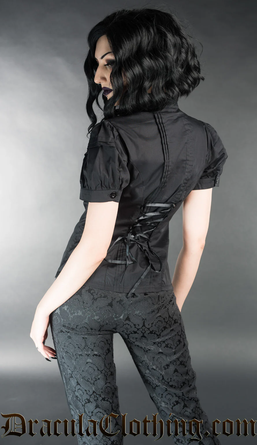 Black Edwardian Blouse - Image 4