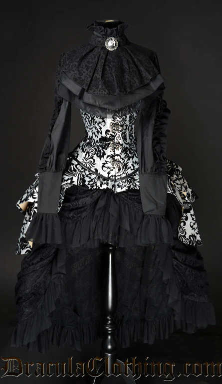 Black Brocade Blouse - Image 4