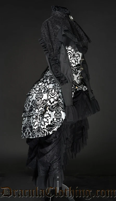 Black Brocade Blouse - Image 5