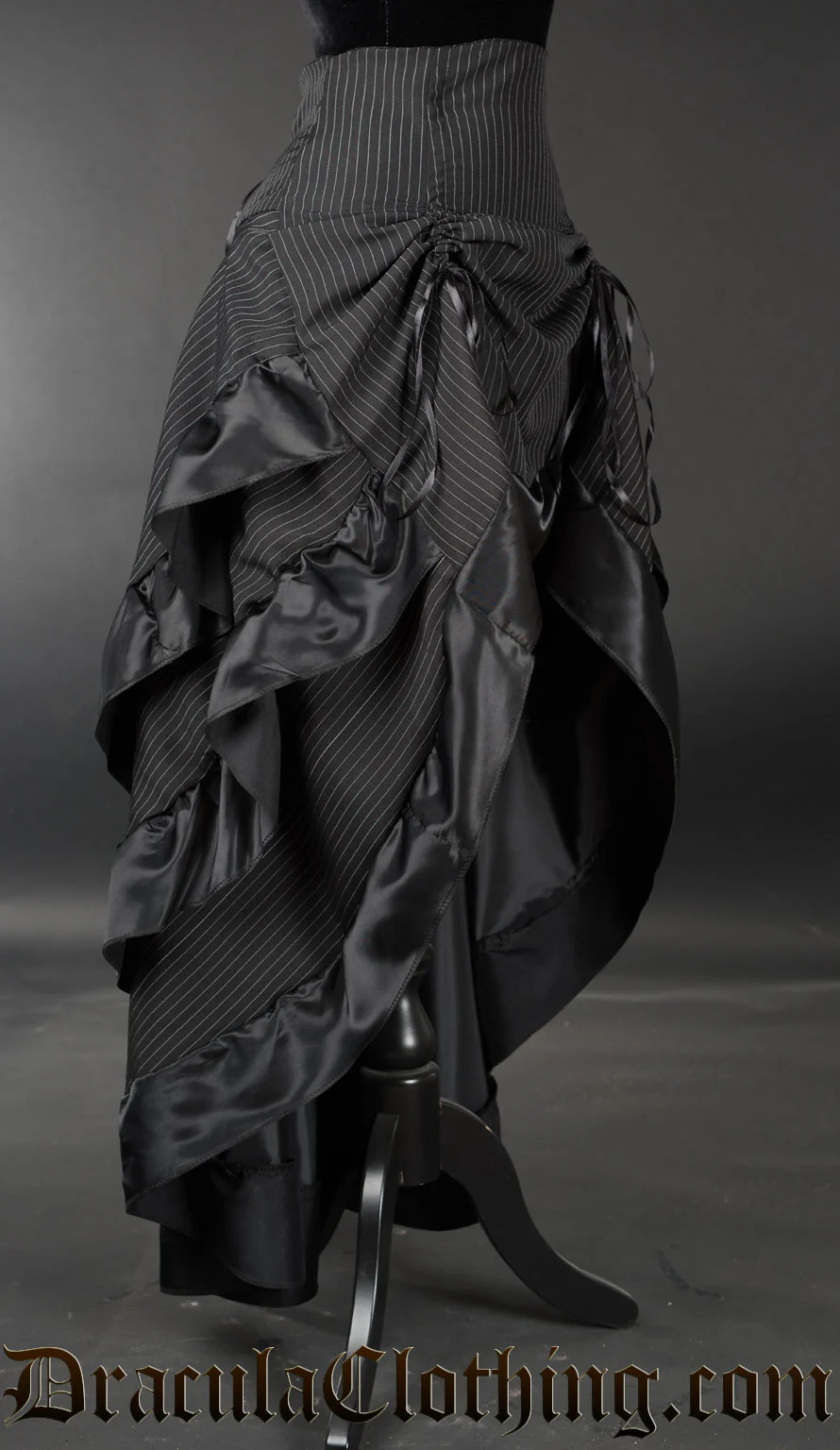 Pinstripe Layer Bustle Skirt - Image 6