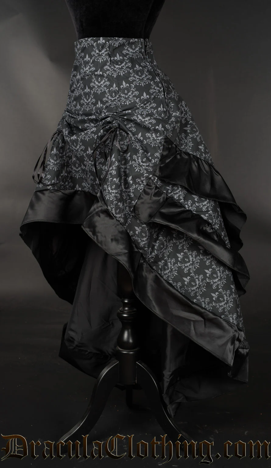 Skull Brocade Layer Bustle Skirt - Image 4