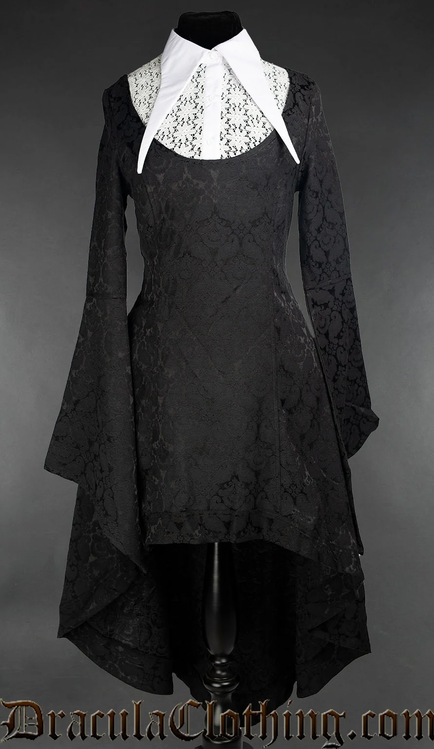 White Long Lapel Collar - Image 5